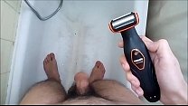 sex брею мой большой толстый сексуальный горячий волосатый член и яйца в ванной porn