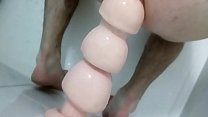 sex カントはより深く巨大なディルドを押す porn