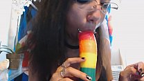 sex フェラチオハメ撮り太いペニスレインボーディルド porn
