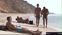 sex ビーチでの公共セックスアナルクソ porn