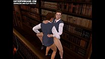 sex 角質の3d漫画の塊が図書館で犯される porn