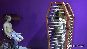 sex реальной badboybondage young dom locks up skinny sub and him to jerk off porn