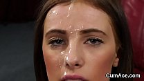 sex злющая мед получает порцию спермы на ее лицо поедая всю сперму porn