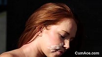 sex пряная кукла получает камшот на ее лицо поедая всю сперму porn