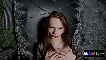 sex classy russian tgirl masturbates on the couch porn