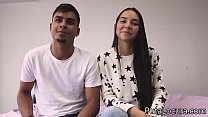 sex カップルバレリンと彼女のチョコレートの乳首ポルノキャスティングのコロンビアのカップル porn