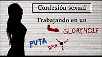 sex スペイン語の音声性的告白彼女は栄光の穴で働いています porn