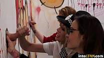 sex tanned gloryhole cfnm femdoms wank submissive dicks porn