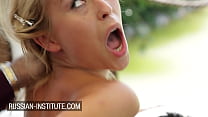 sex lola reve gorgeous french blonde outdoor threesome porn