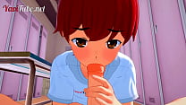 sex brunette yaoi 3d naru x shiro yaoiotubes mascot handjob blowjob anal porn