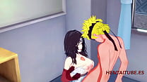 sex наруто хентай 3d куренай делает дрочку и трахается с наруто и он кончает ей в сиськи и киску porn