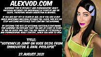sex hotkinkyjo прыгает на огромном дилдо от синноватора и анального секса porn