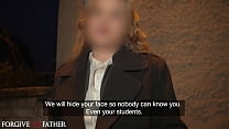 sex deviante blonde teacher reveals her sins and big tits before rough doggystyle fuck in a van porn