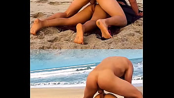 sex 未知男性在公共海滩上向他展示我的屁股后操我 porn