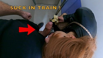 sex 淫乱人妻が電車の中で見知らぬ男をしゃぶる porn
