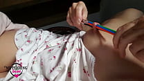 sex nippleringlover возбужденная милфа вставляет несколько палочек в экстремально растянутый пирсинг сосков porn