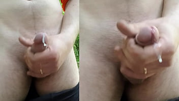 sex ディックフラッシュは屋外の公共射精を自慰行為します porn