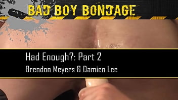 sex scene damian has his tight ass stuffed with a toy while bound porn