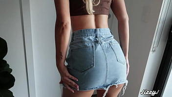 sex bf pull my skirt down and cum in my panties blonde babe panty fucking porn