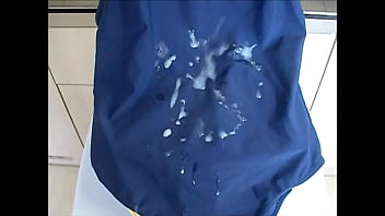 sex movie blue polyamid swimsuit spermafetish porn