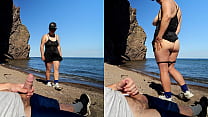 sex незнакомец шокировал эксгибиционистку на морском пляже xsanyany porn