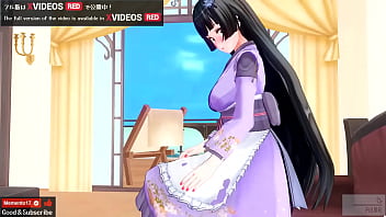 sex 淫語ボイスアニメ　実はド淫乱な着物の淑女がアナルセックス　asmr　サンプル版 porn
