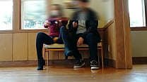 sex не в силах вынести боль в своем теле микки извергает большое количество струй на скамейку в общественном учреждении porn