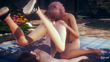 sex cunnilingus yaoi femboy threesome in a park porn