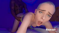 sex миниатюрная белая девушка трахает большой черный член и получает кримпай porn