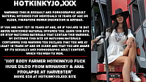 sex фермер с горячим телом hotkinkyjo трахает огромный дилдо от mrhankey и анальный пролапс на комбайне porn