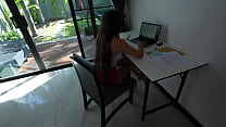sex i let him fuck me while i was working but i didnt expect that he would want to cum twice facial and pussy creampie porn
