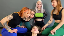 sex жестокая лесбийская оргия с плевками четыре госпожи плюнули рабыне в лицо и рот porn