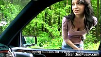 sex красивая брюнетка белль ебется раком на заднем сиденье porn