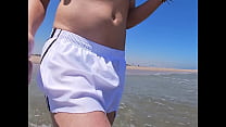 sex beach people freak out when i get wet in shorts and thongs in the sea porn