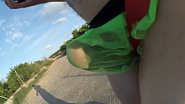 sex my thong rips while running and i get caugh nude by a cyclist porn